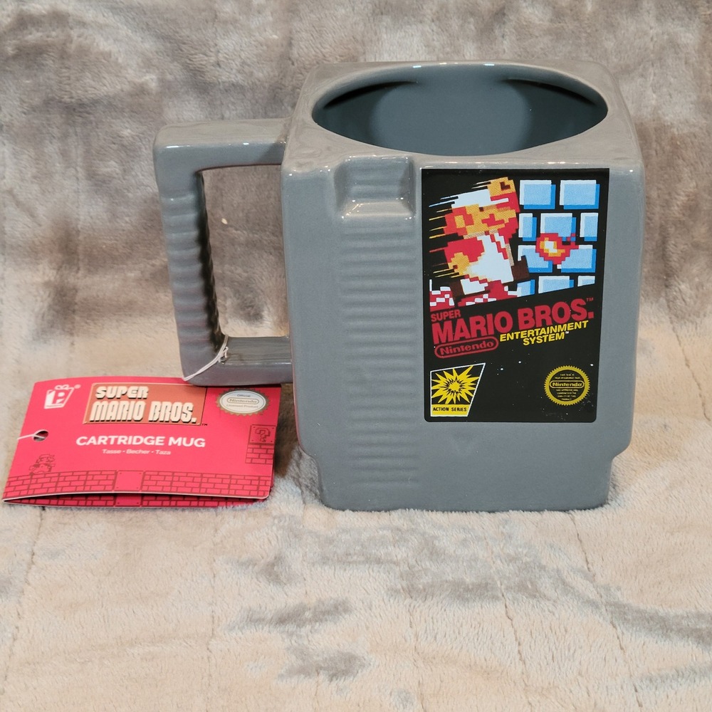 Nintendo Super Mario Bros Cartridge Mug Gray NES Retro Paladone 2019